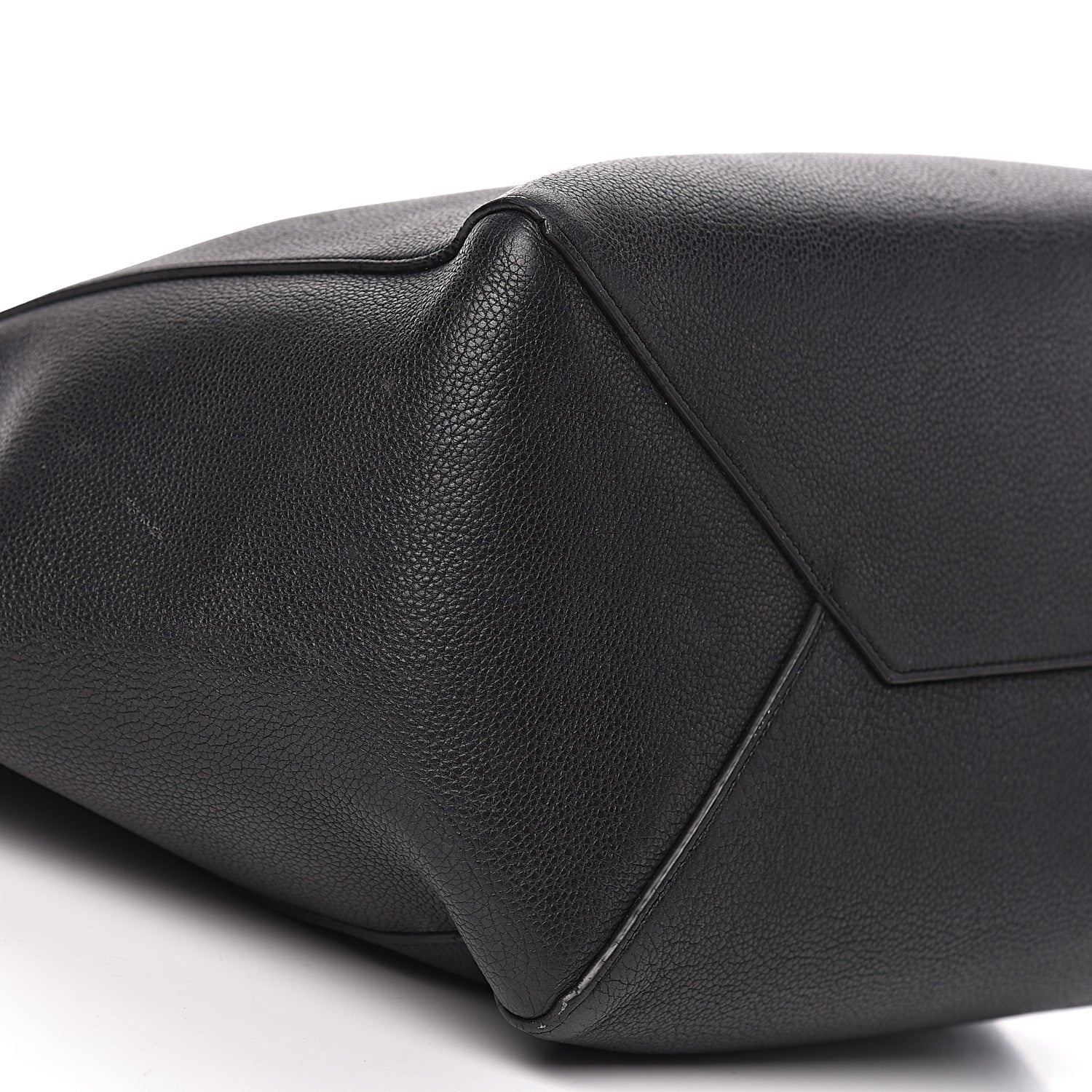 Celine Soft Grained Calfskin Small Belt Cabas Phantom Black 12 of 14