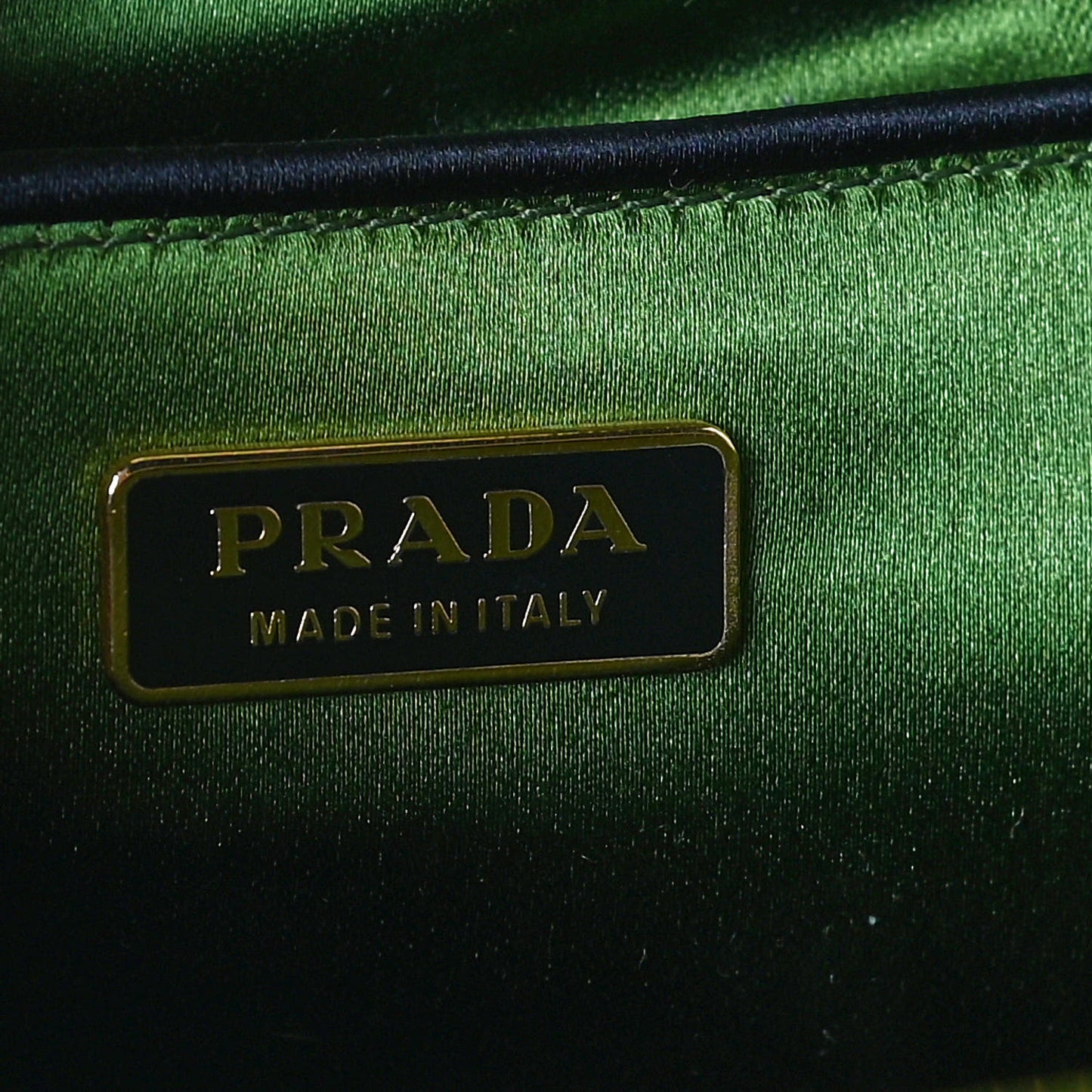 Satin Framed Bag Green