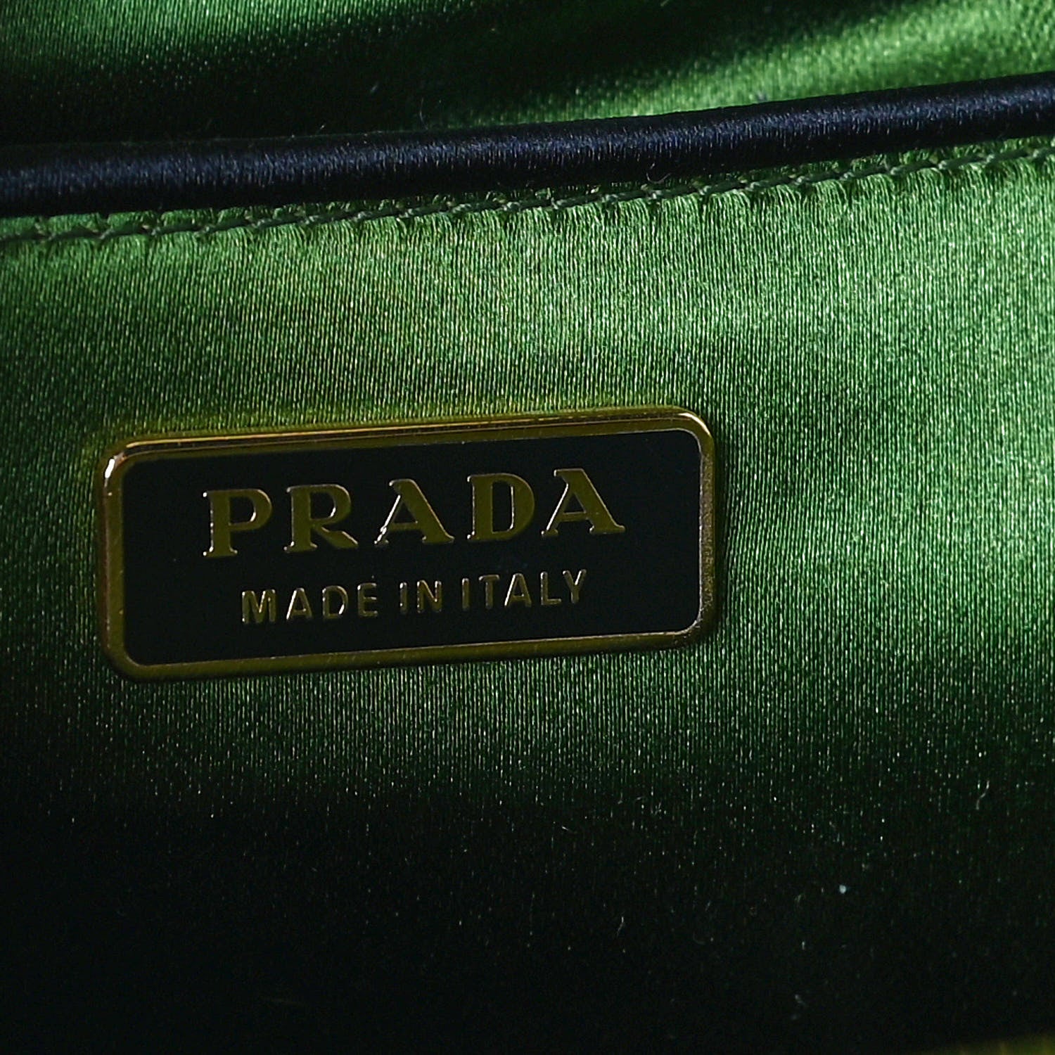 Prada Satin Framed Bag Green 6 of 10