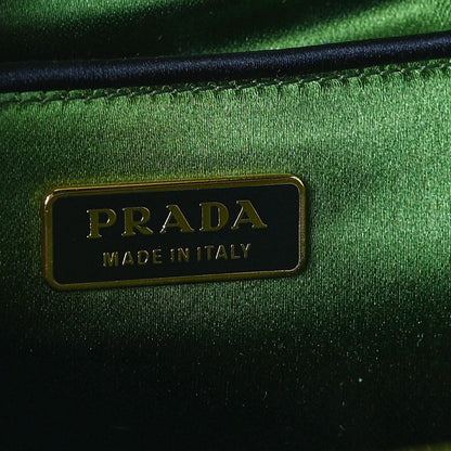 Prada Satin Framed Bag Green 6 of 10