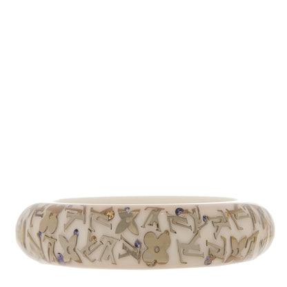 Louis Vuitton Resin Swarovski Medium Inclusion Bracelet GM White 3 of 4