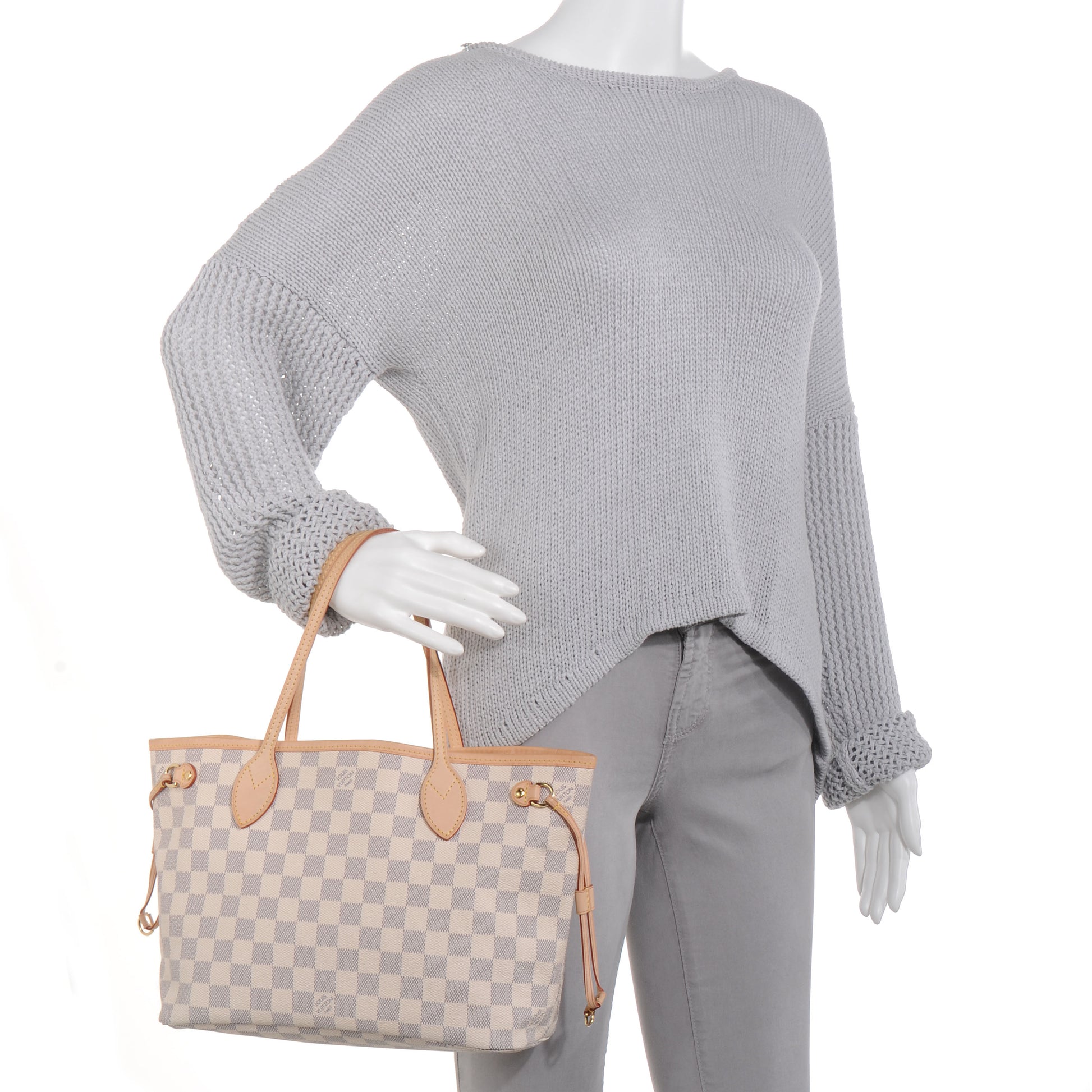 Louis Vuitton Damier Azur Neverfull PM 2 of 8
