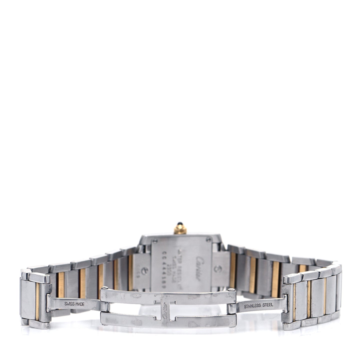 Stainless Steel 18K Yellow Gold 20mm Tank Francaise Quartz Watch