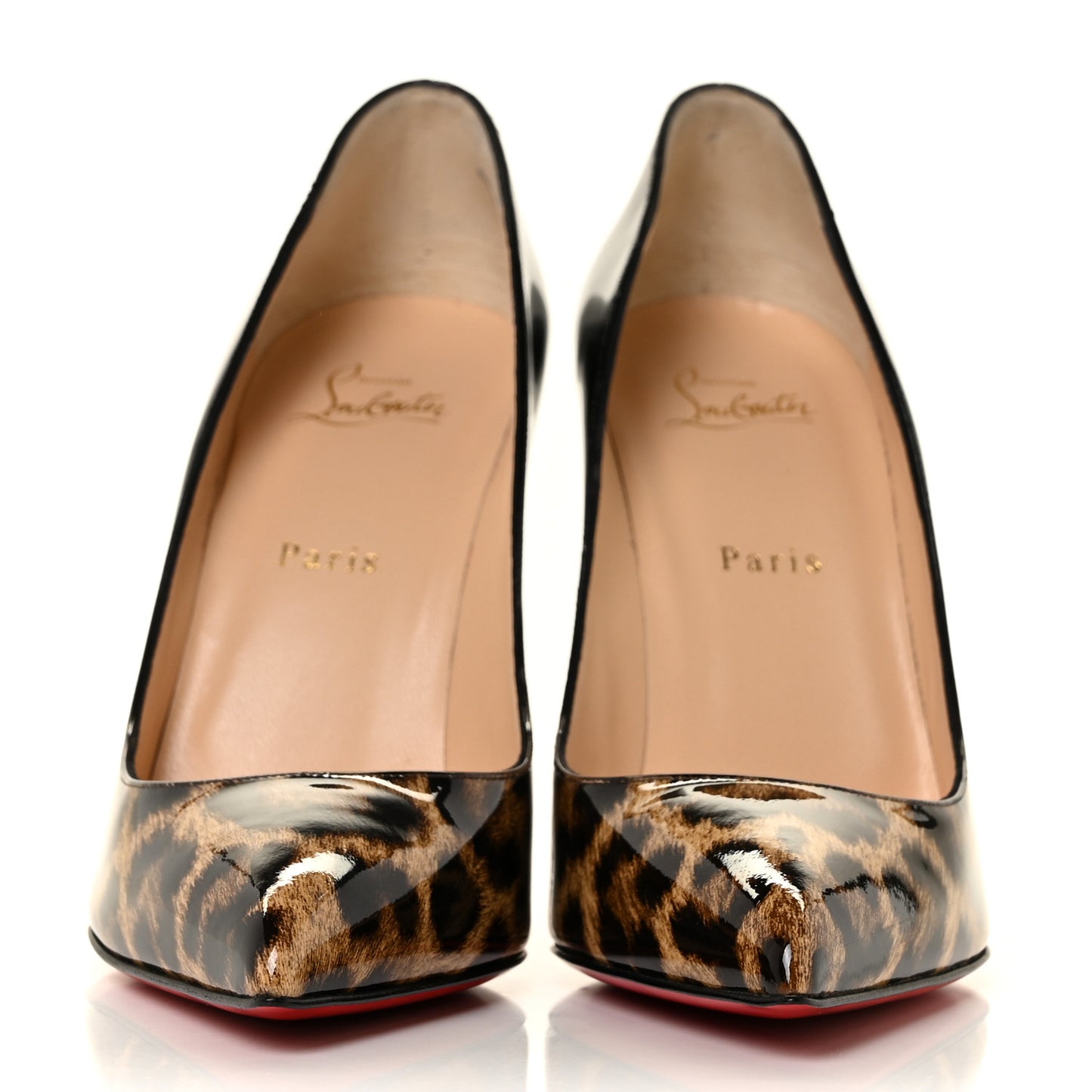 Patent Degrade Leopard Pigalle Follies 100 Pumps 40.5 Leopard Black