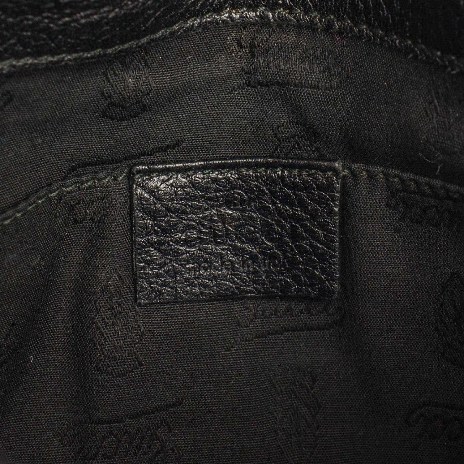 Gucci Calfskin Bamboo Croisette Evening Bag Black 6 of 7