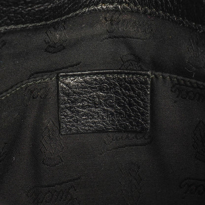 Gucci Calfskin Bamboo Croisette Evening Bag Black 6 of 7