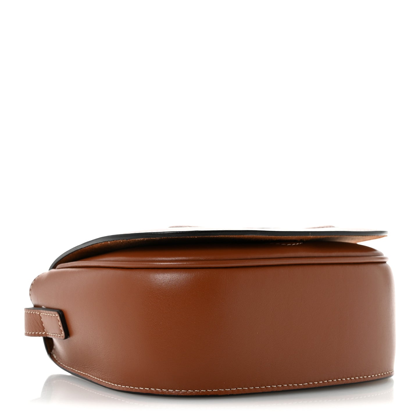 Smooth Calfskin Cuir Triomphe Folco Crossbody Bag Tan