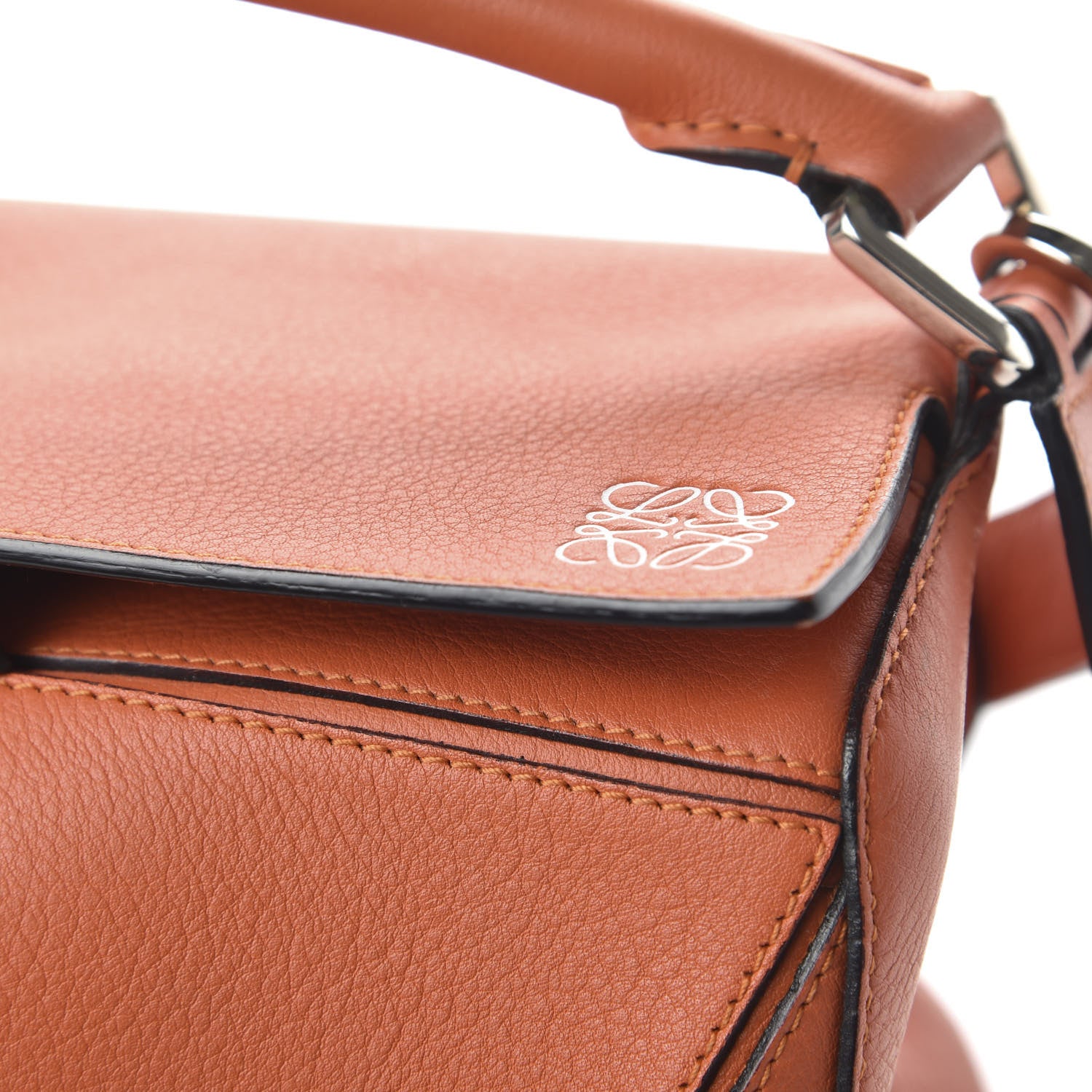 Loewe Calfskin Small Puzzle Bag Coral 9 of 9