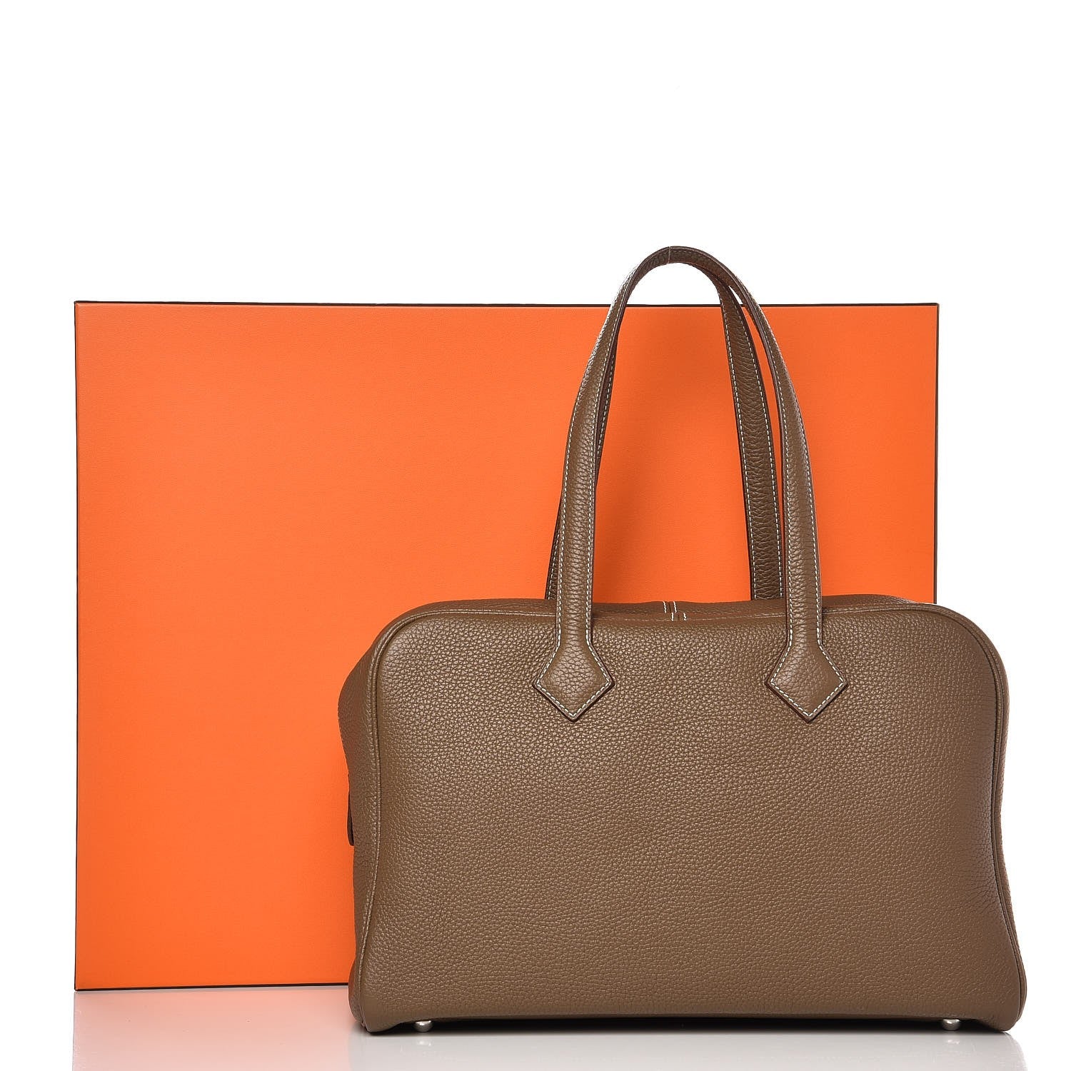 Hermes Taurillon Clemence Victoria II 35 Etoupe 8 of 8