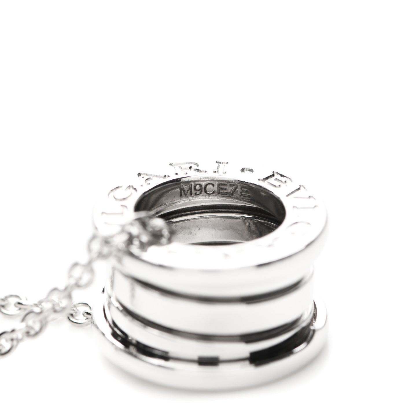 18K White Gold B.Zero1 Pendant Necklace