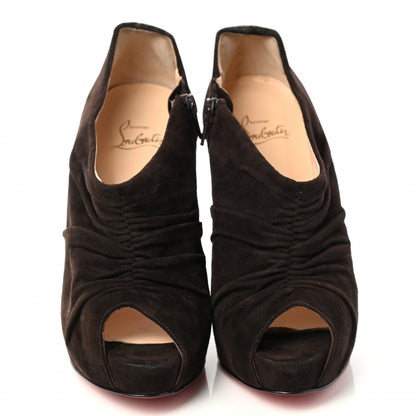 Christian Louboutin Suede Treopli 120 Booties 38.5 Moka 2 of 8