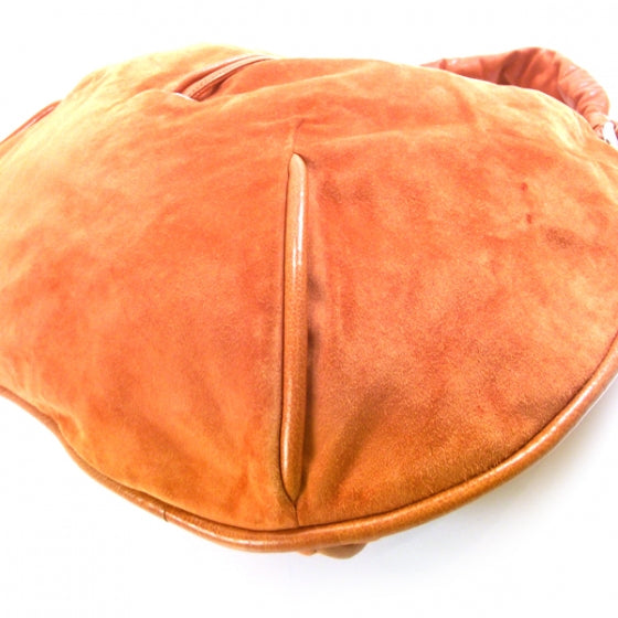 Suede Knot Hobo Orange