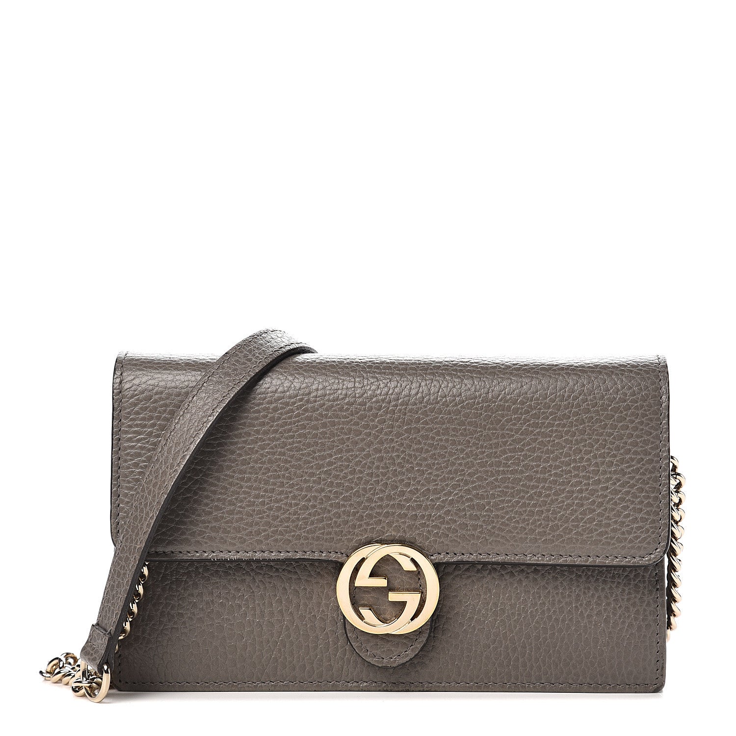 Gucci Dollar Calfskin Interlocking G Chain Wallet Loess 1 of 10