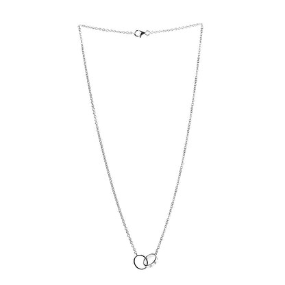 Cartier 18K White Gold Interlocking LOVE Necklace 3 of 6