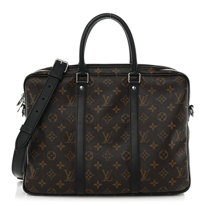 Louis Vuitton Monogram Macassar Porte-Documents Voyage PM 1 of 19