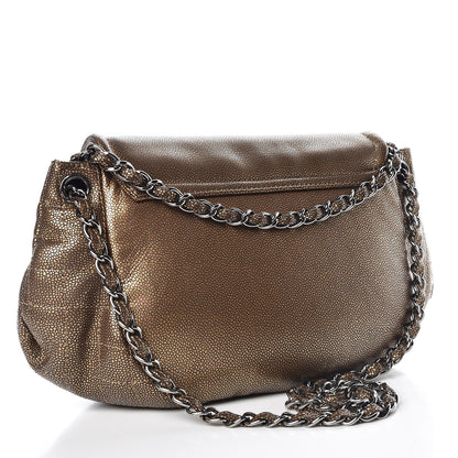 Chanel Metallic Caviar Half Moon Large Flap Bronze 3 of 9