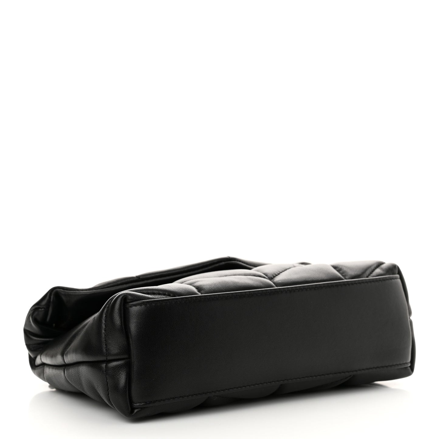 Lambskin Quilted Toy Loulou Puffer Monogram Chain Satchel Black