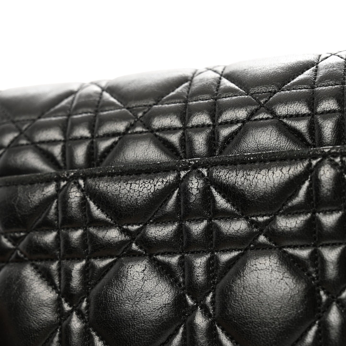 Lambskin Cannage Miss Dior Promenade Pouch Black