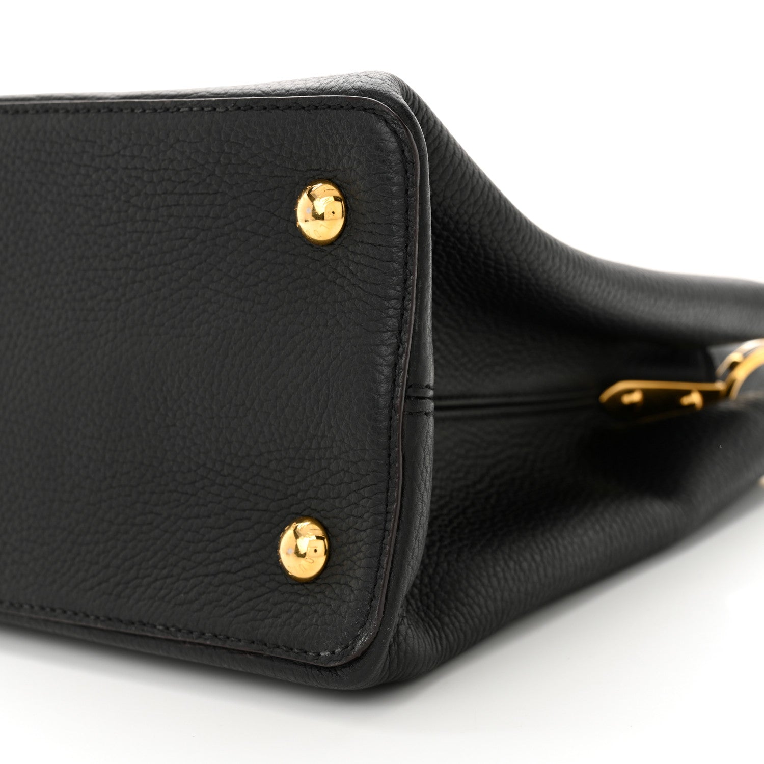 Louis Vuitton Taurillon Capucines MM Black Fuchsia 9 of 9