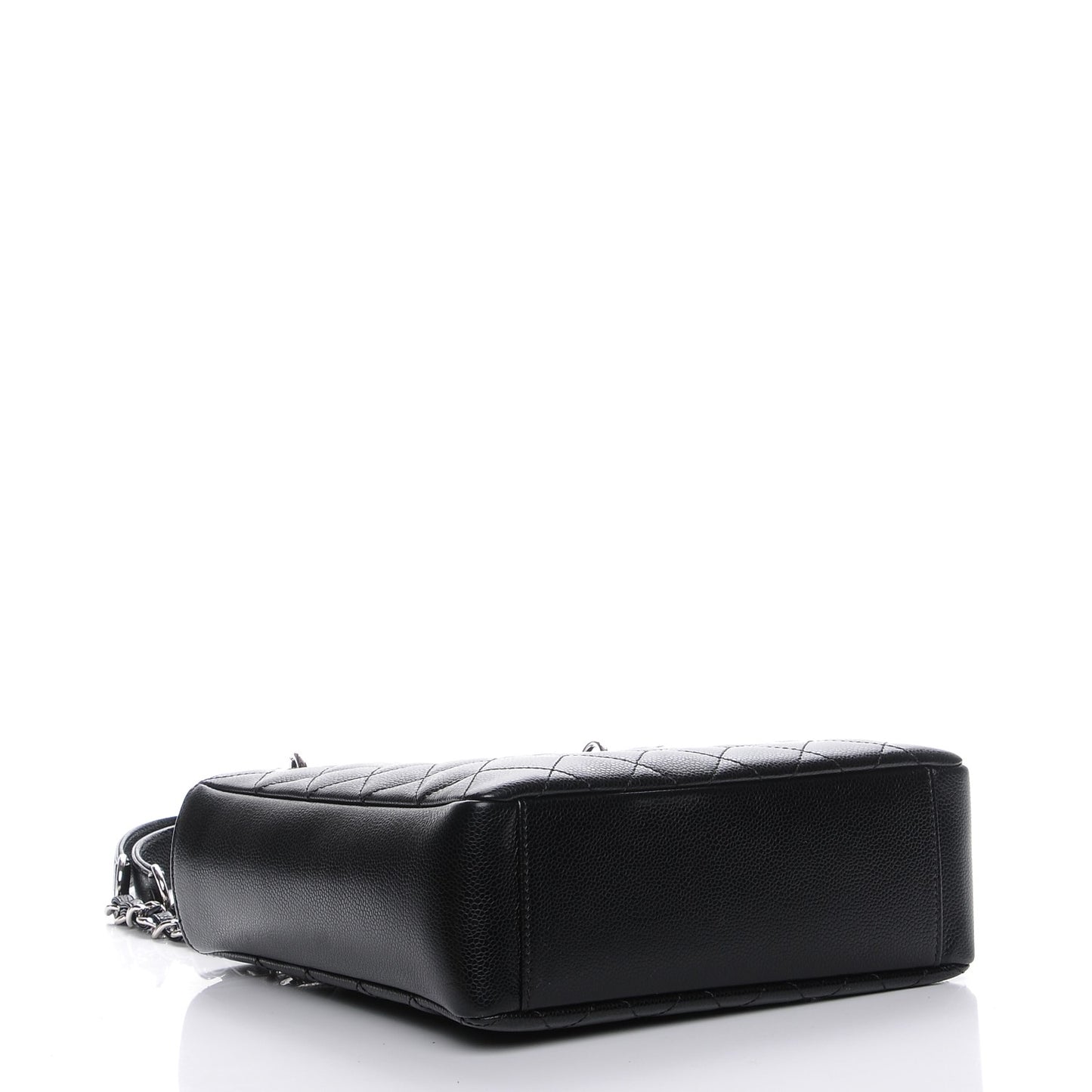 Caviar Quilted Petit Shopping Tote PST Black