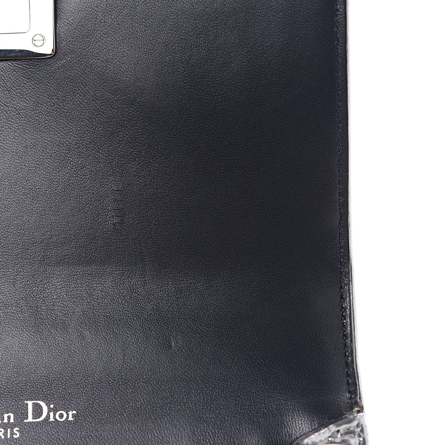 Christian Dior Metallic Patent Micro-Cannage Mini Diorama Flap Bag Silver 11 of 11