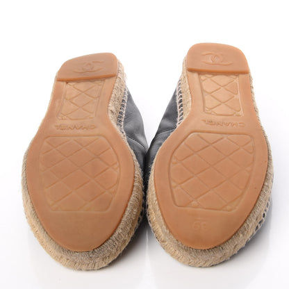 Chanel Lambskin CC Espadrilles 39 Black 11 of 25