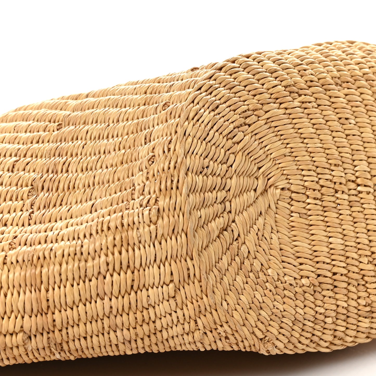 Calfskin Raffia Paulas Ibiza Small Shell Basket Tote Bag Natural Tan