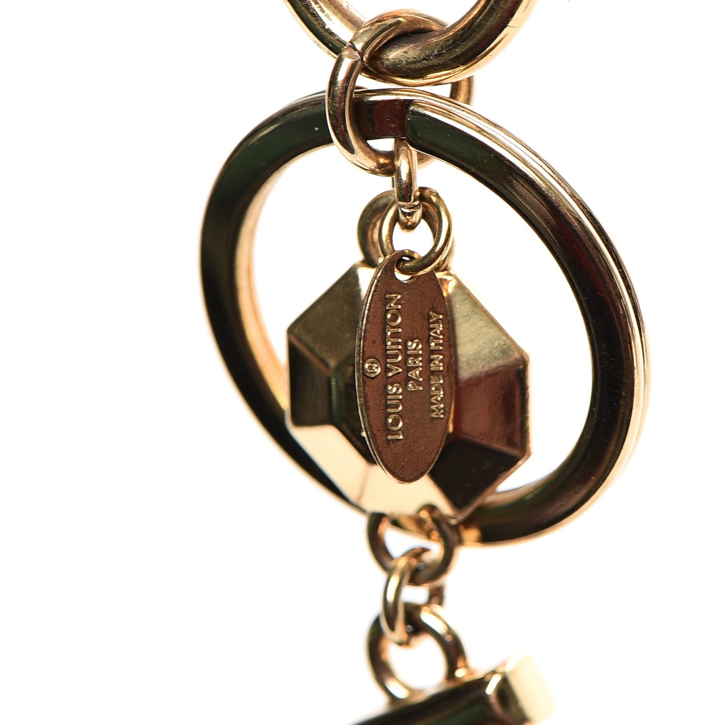 LV Facettes Bag Charm Key Holder Gold