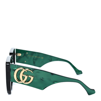 Gucci Acetate Square Frame Sunglasses GG0956S Green Black 3 of 8