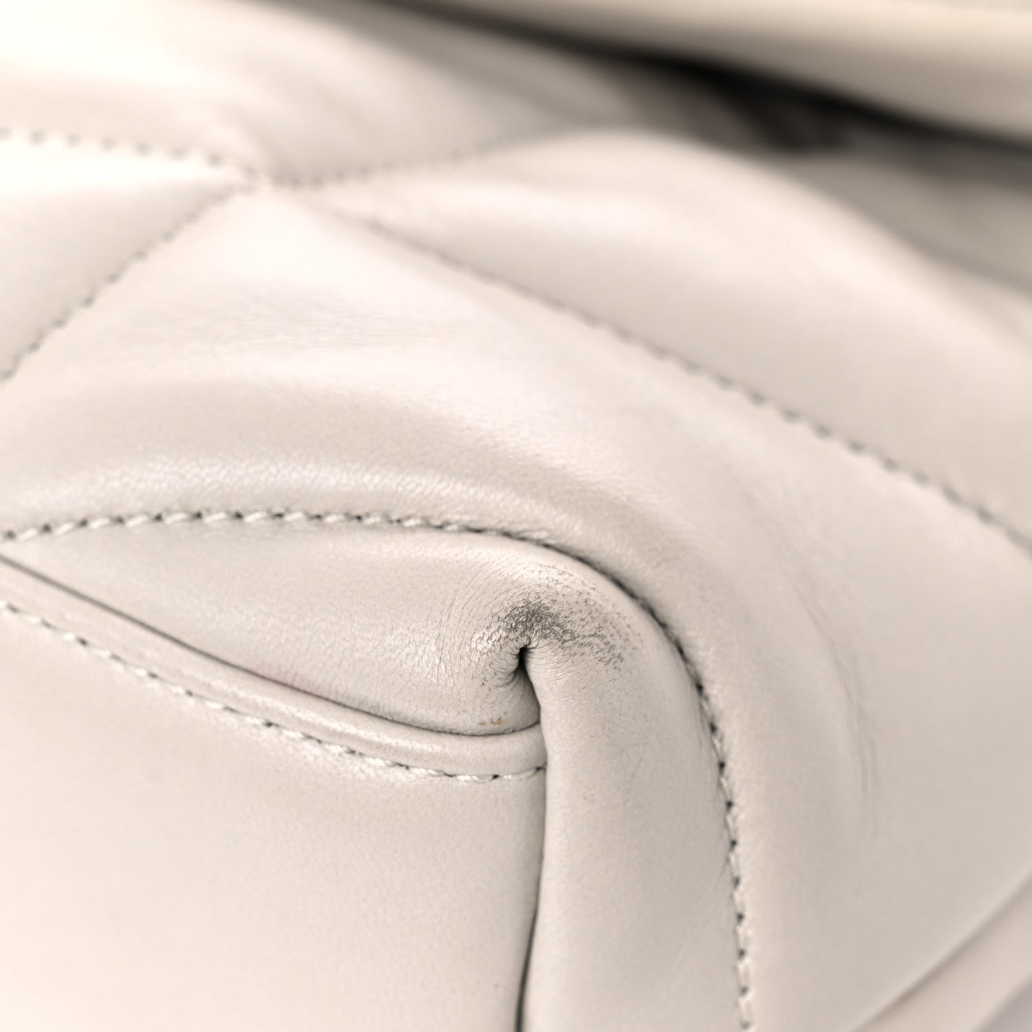 Saint Laurent Lambskin Quilted Toy Loulou Puffer Monogram Chain Satchel Crema Soft 6 of 19