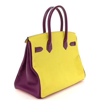 Hermes Chevre Mysore Horseshoe Birkin 30 Rose Confetti Anemone Lime 3 of 9