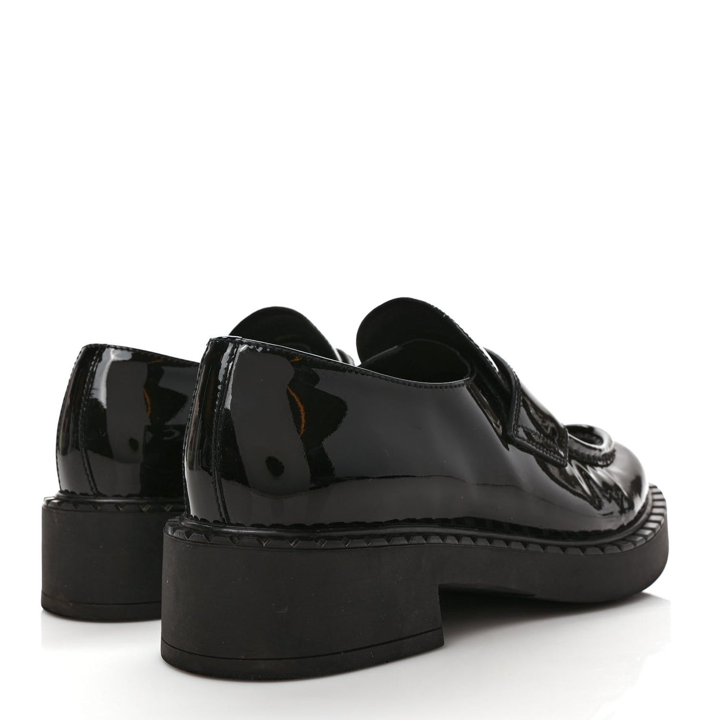 Vernice Triangle 50mm Loafers 39.5 Black