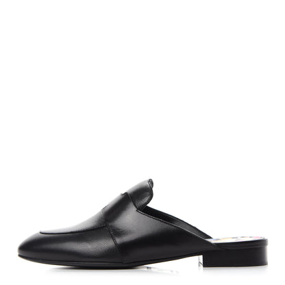 Hermes Supple Goatskin Catena Mules 36 Black 1 of 9