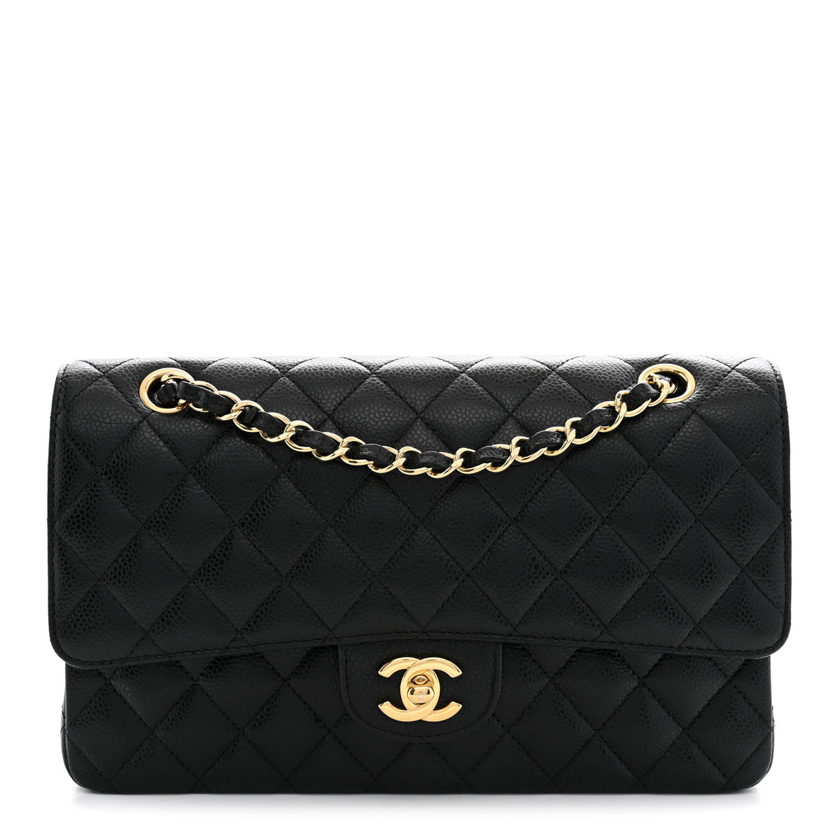 Chanel Caviar Quilted Medium Double Flap Black 1 of 11