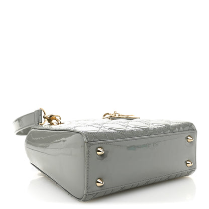 Christian Dior Patent Cannage Small Lady Dior Grey 4 of 13
