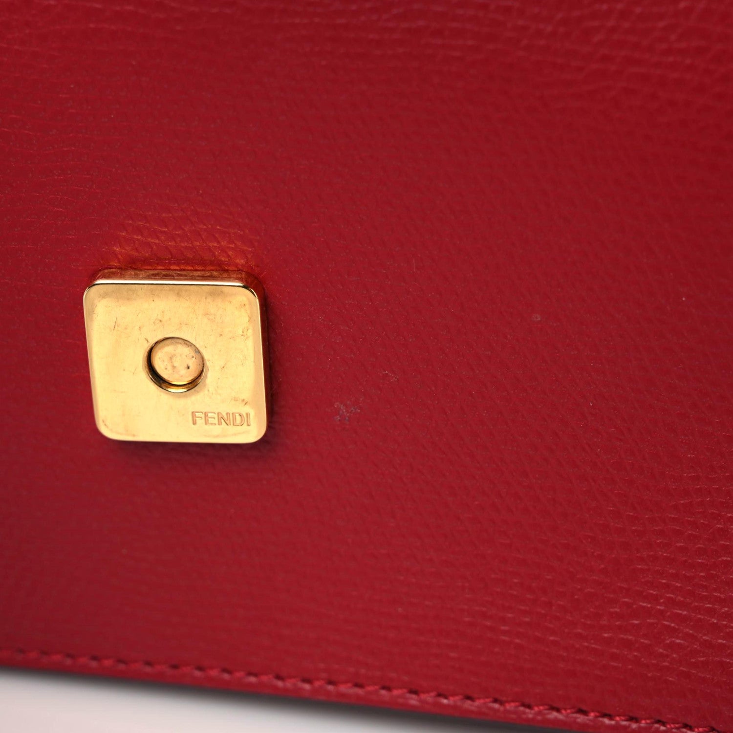 Fendi Vitello Cruise F is Fendi Bi-Color FF 1974 Embossed Envelope Belt Bag Maya Black Fragola 15 of 15