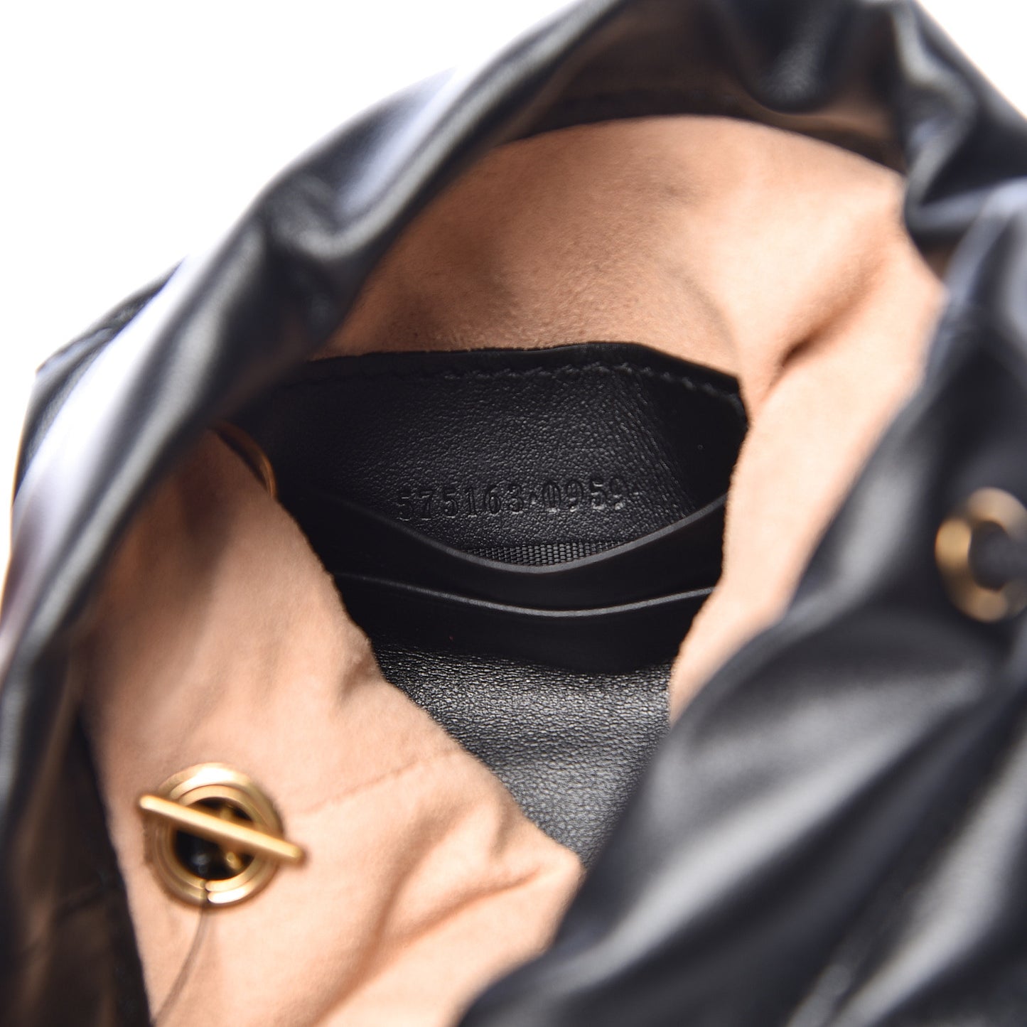 Calfskin Matelasse Mini GG Marmont 2.0 Bucket Bag Black