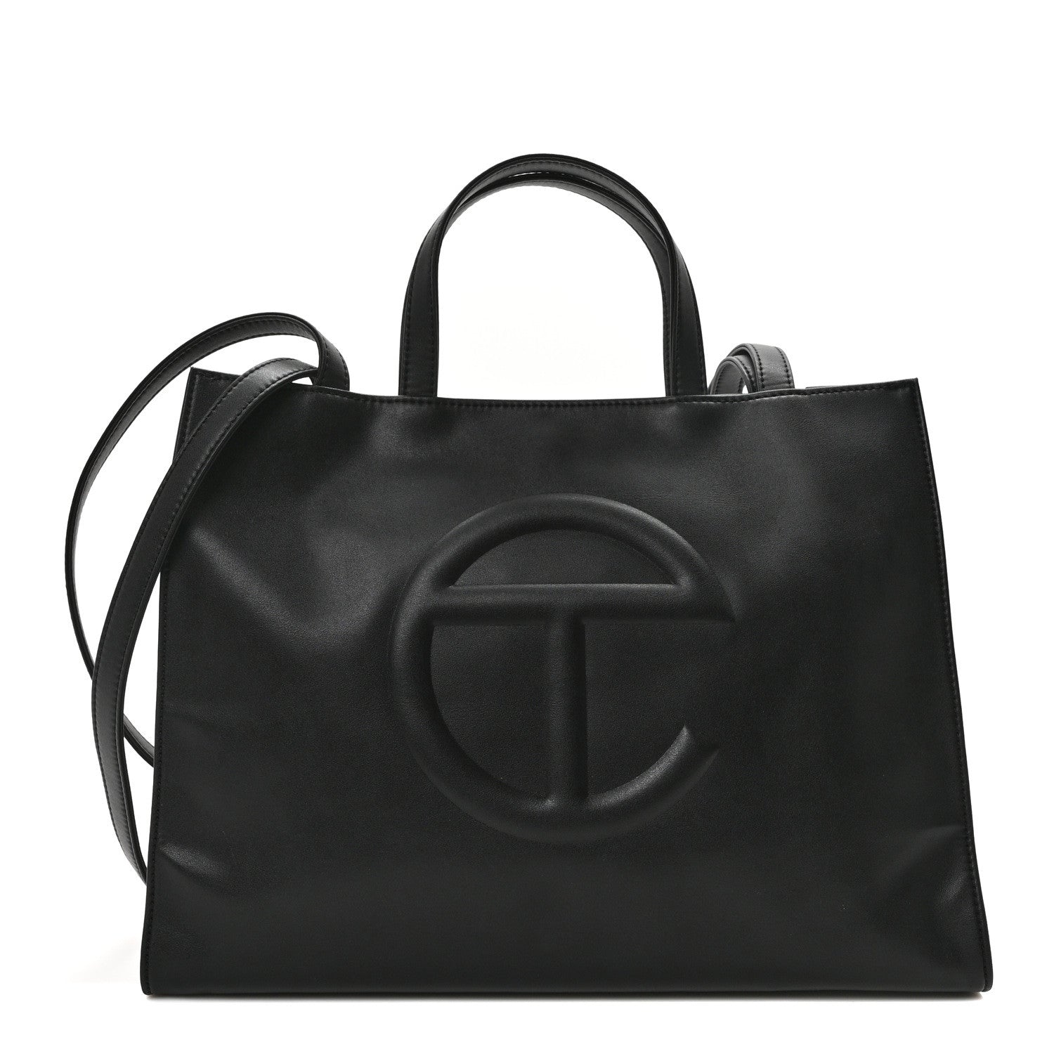Telfar Vegan Leather Medium Shopping Bag Black 1 of 9