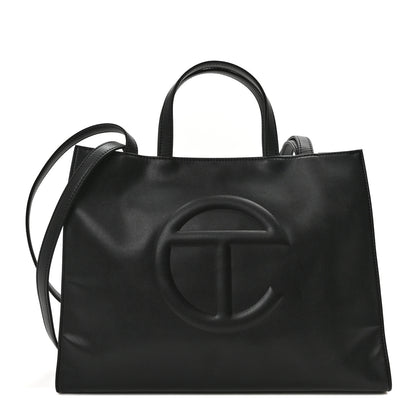 Telfar Vegan Leather Medium Shopping Bag Black 1 of 9