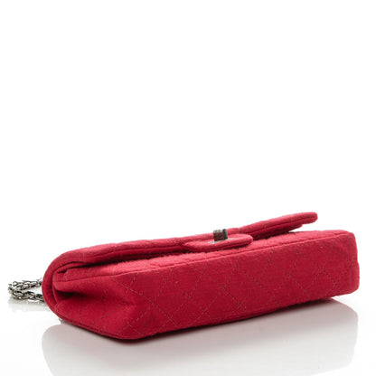 Chanel Jersey Quilted 2.55 Reissue East West Flap Dark Pink 4 of 7