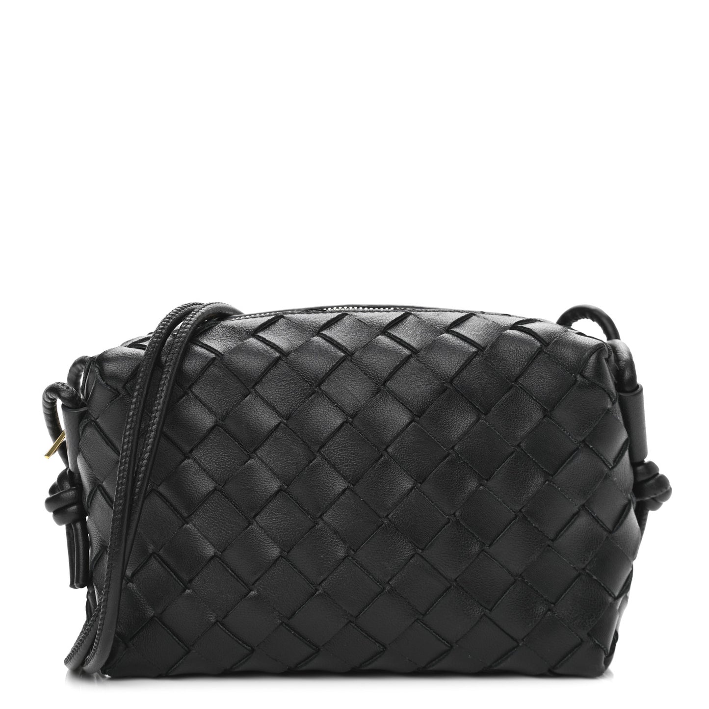 Nappa Intrecciato Mini Loop Camera Bag Black