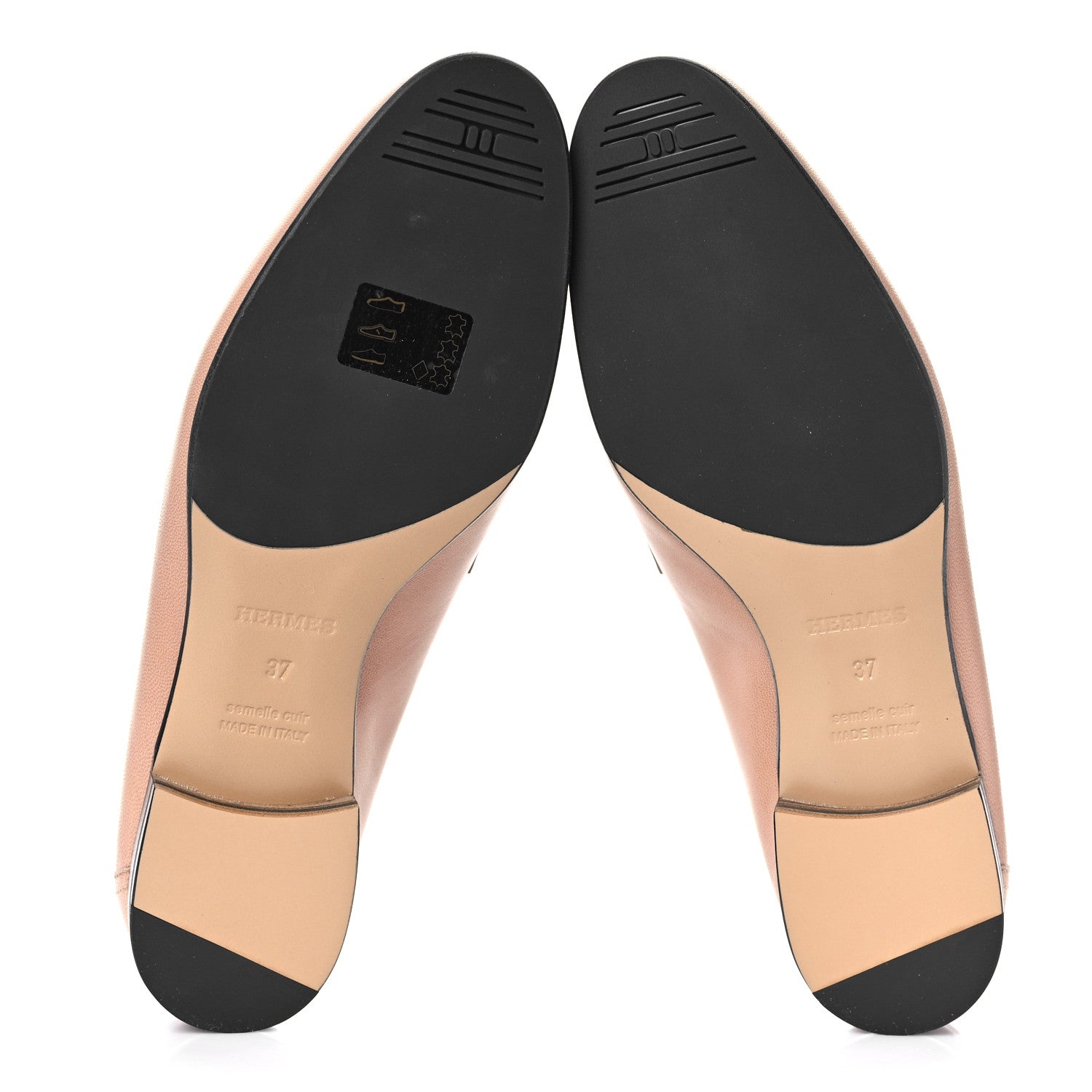 Hermes Goatskin Womens Royal Loafers 37 Bois De Santal 6 of 10