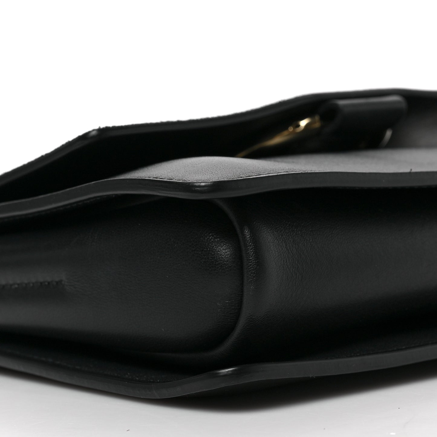Suede Calfskin Small Faye Shoulder Bag Black