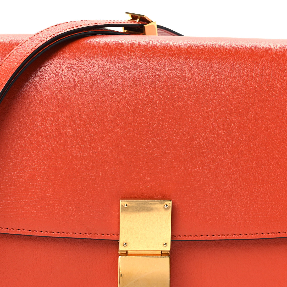 Goatskin Medium Classic Box Flap Bag Cinnamon