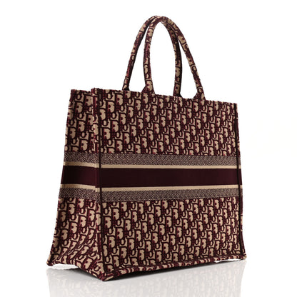 Christian Dior Oblique Large Book Tote Burgundy Multicolor 3 of 9