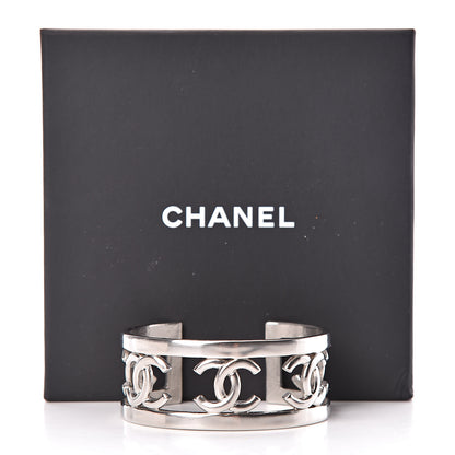 Chanel Metal CC Cuff Silver 5 of 5