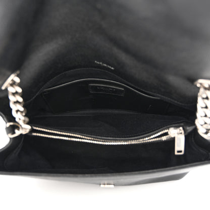 Saint Laurent Grain De Poudre Medium West Hollywood Monogram Fold-Over Black 9 of 22