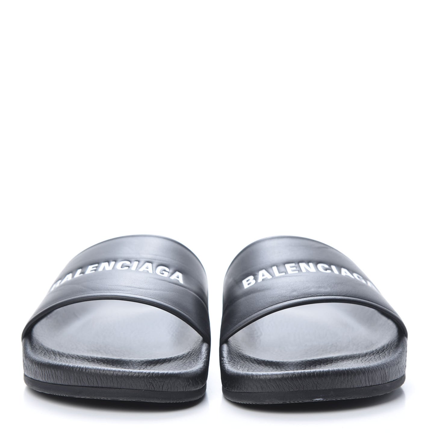 Nappa Logo Pool Slide Sandals 42 Black White