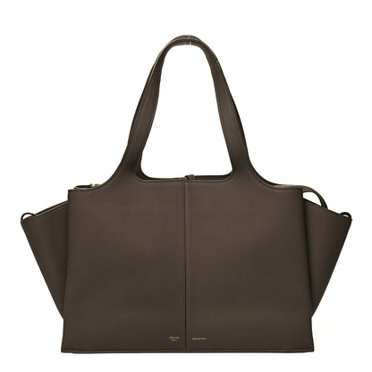 Celine Baby Grained Calfskin Medium Tri-Fold Bag Taupe 1 of 9
