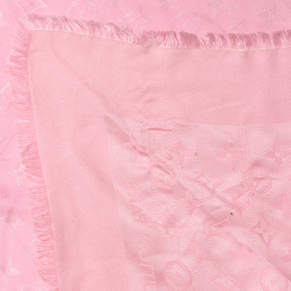 Louis Vuitton Silk Wool Monogram Shawl Corail 3 of 4